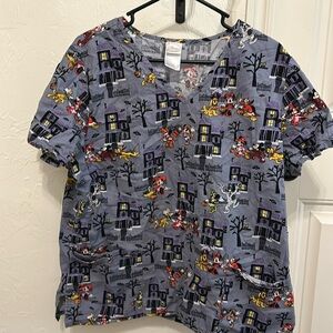 Disney Halloween scrub top